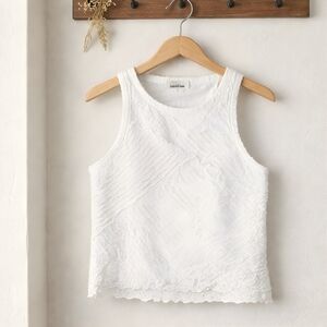 American Atelier White Sleeveless Blouse
